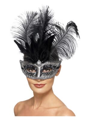 Venetian Colombina Eyemask, Grey