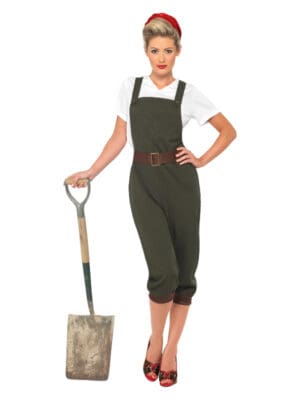 WW2 Land Girl Costume, Green