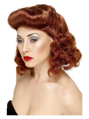 Pin Up Girl Wig, Auburn