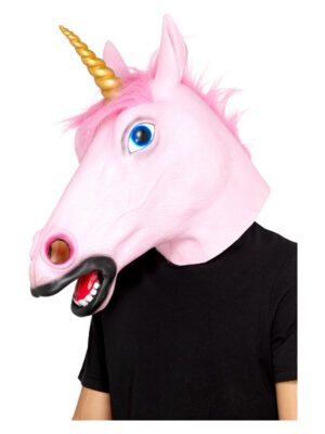 Unicorn Latex Mask, Pink