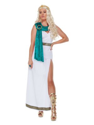 Deluxe Roman Empire Queen Toga Costume, White