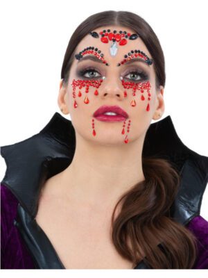 Smiffys Make-Up FX, Vampiress Face Jewels